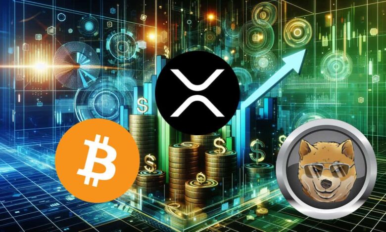 XRP Finds Support, Bitcoin Eyes $100,000, DOGE Slides, and Dogen Surges 500%