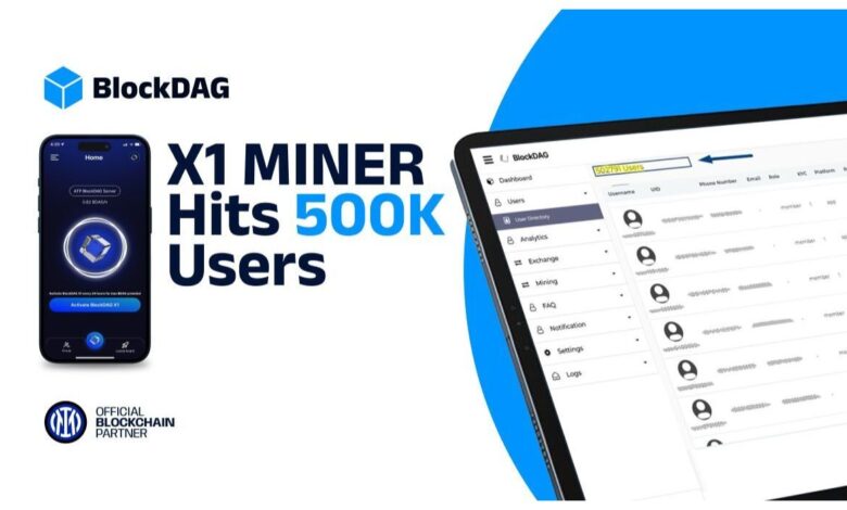 500,000 Users Join BlockDag's X1 Miner App as ETH Price Rally Amid Market Uncertainty