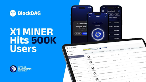 BDAG X1 Miner reaches 500k users, while SOL and BNB are growing