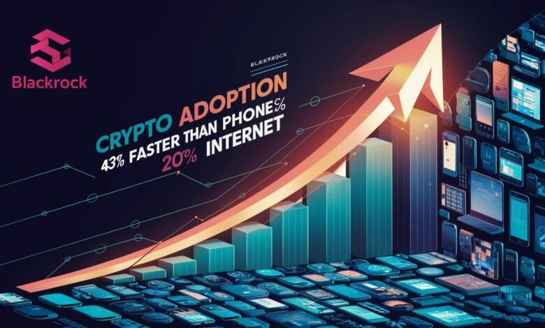 Cryptocurrency Adoption Outpaces Phones and Internet: BlackRock