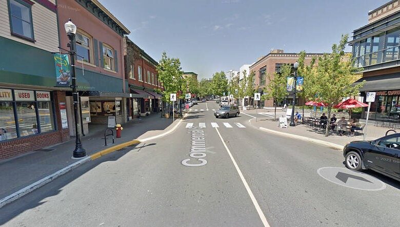 Old coal mining shafts have closed the downtown Nanaimo intersection