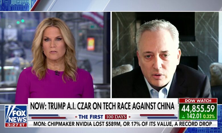 China is "hot on our heels" in the artificial intelligence race, the White House AI and Crypto 'CZAR'