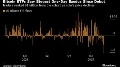 Bitcoin ETFS is hit with outflow of $ 1 billion in one day