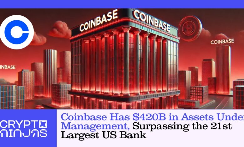 Coinbase contains $ 420 billion of management assets, exceeding 21 largest American banks - Cryptoninjas