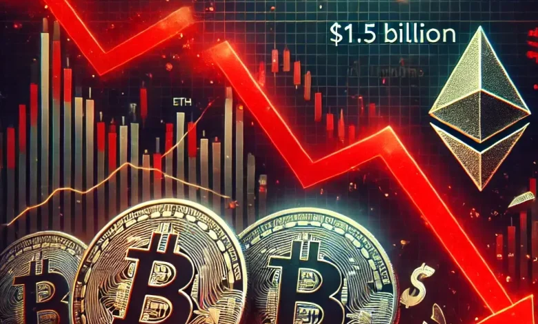 Crypto Market collision update: Bitcoin and Ethereum declined to its lowest level for 3 months, as the references are at the top of $ 1.5 billion