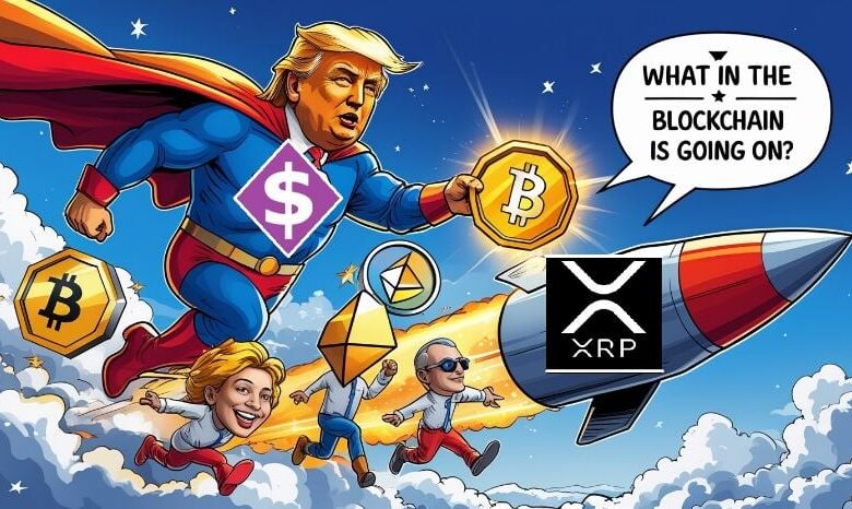 KSRP News: Trump Crippto Marks launch 30% XRP pump, then 10% Landfills