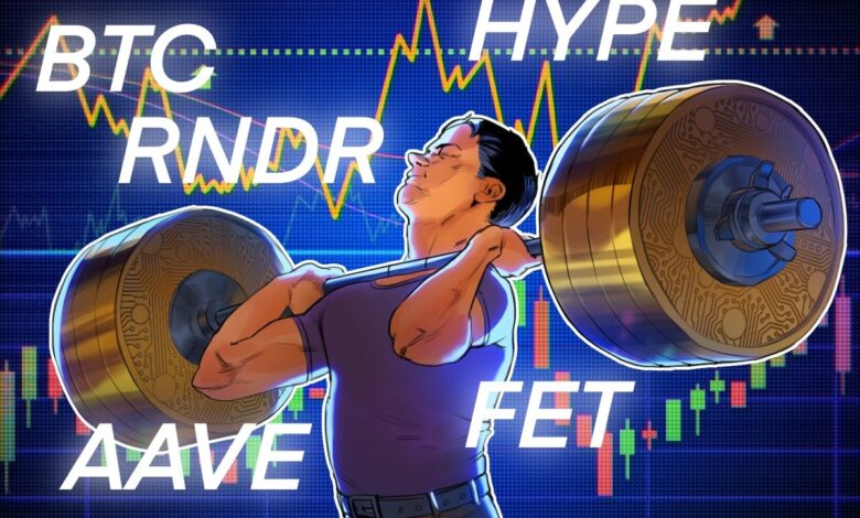 The price of Bitcoin cools on Sunday Incredible week to supply, hype, AAVE, RNDR, FET still look bullish 12 The price of Bitcoin cools on Sunday Incredible week to supply, hype, AAVE, RNDR, FET still look bullish