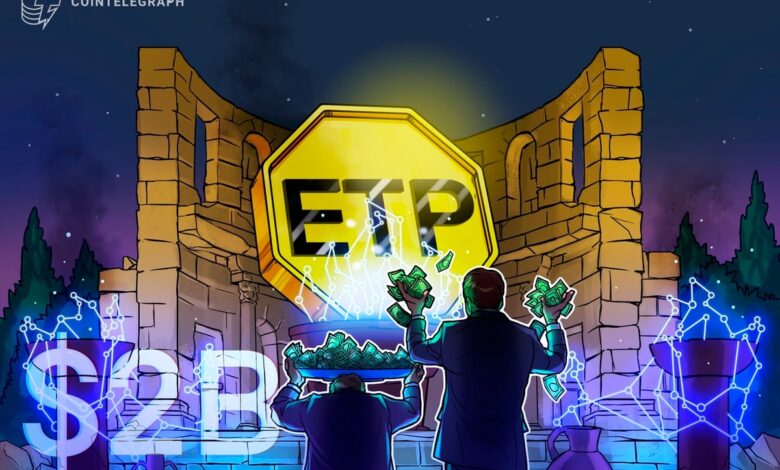 Cripto funds passed to $ 2b last week, pushing a 3-week towing to $ 5.5B 3 Cripto funds passed to $ 2b last week, pushing a 3-week towing to $ 5.5B
