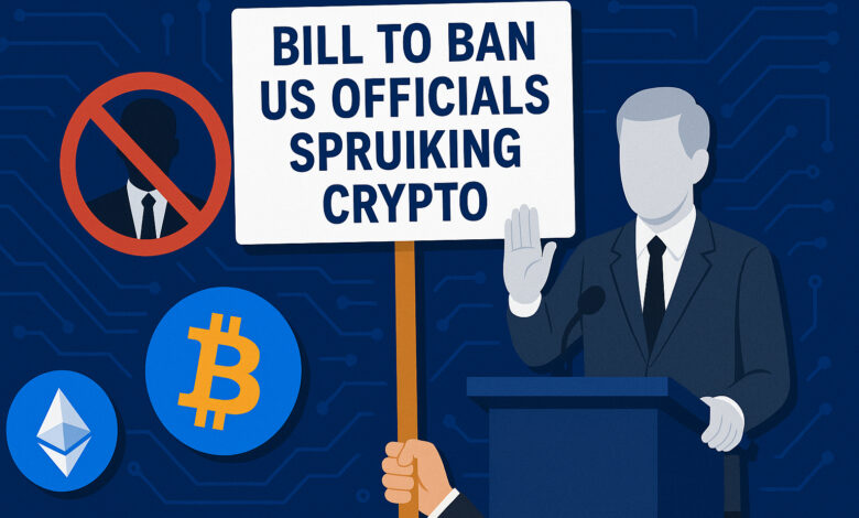 The bill banned US officials Sproiking Cripto, which were introduced from American democratic senators 1 The bill banned US officials Sproiking Cripto, which were introduced from American democratic senators